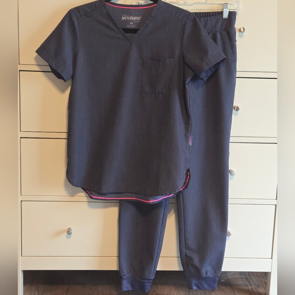 Heather Blue XS Scrub Set